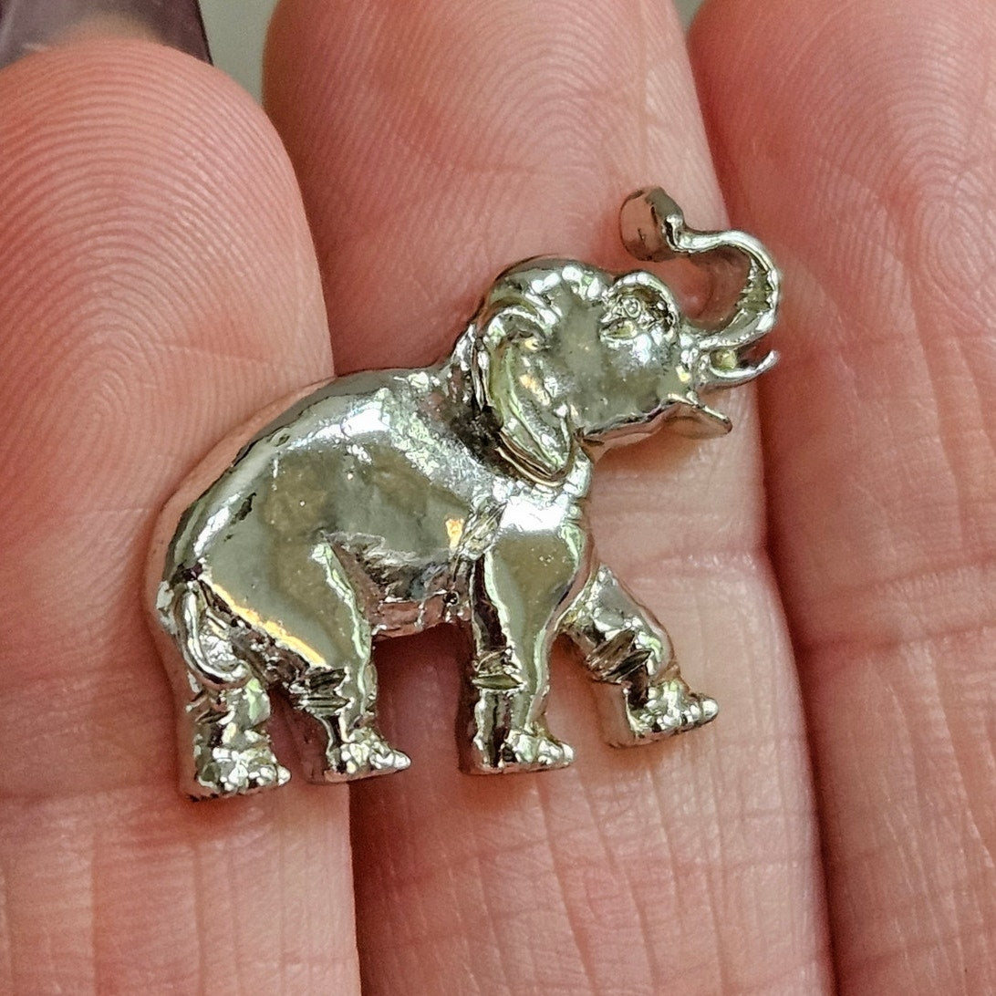 MCM Silver Tone Elephant Cufflinks