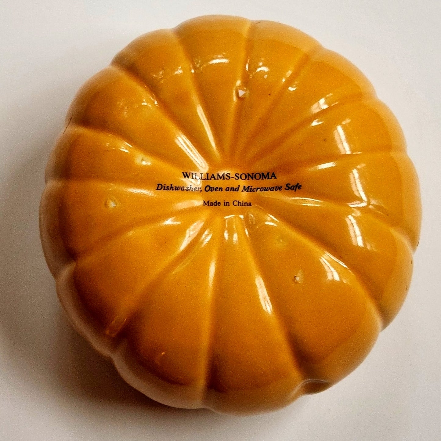 🎃 Williams Sonoma Pumpkin Lidded Bowl – Ceramic Covered Dish – Autumn Serveware