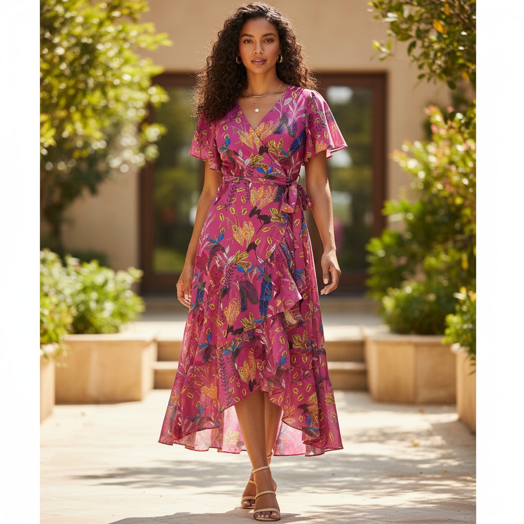 Tanya Taylor Silk Wrap Dress | Women's 8