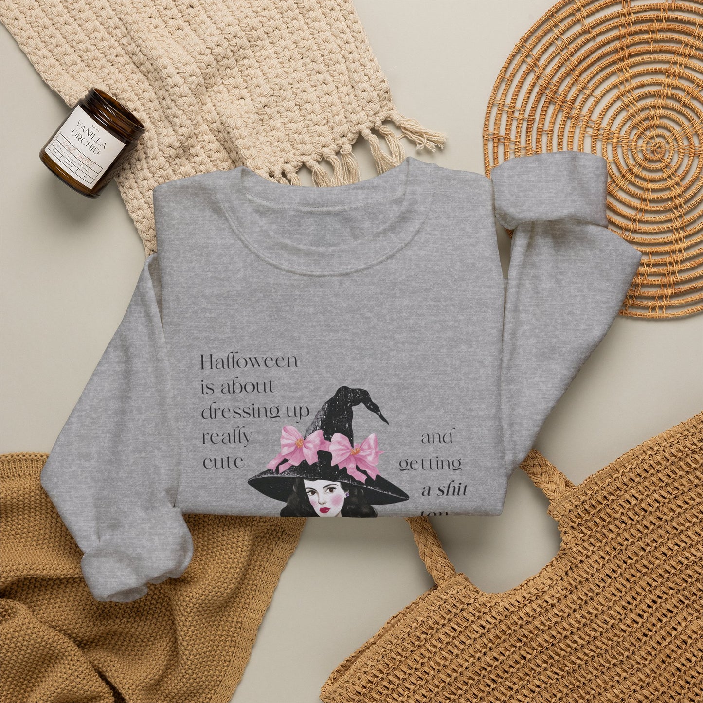 Elizabeth Krebs Halloween Witch Graphic Crewneck