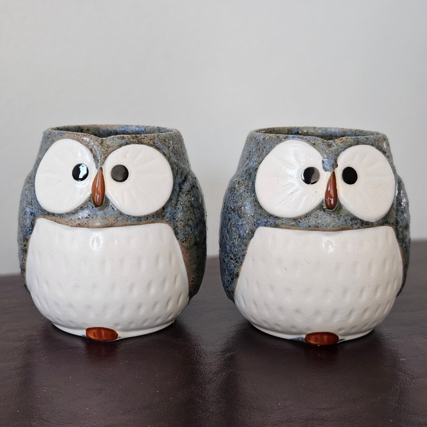 Vintage Owl Steeping Teapot Set with 2 Cups | 1970s Otagiri Japanese Stoneware