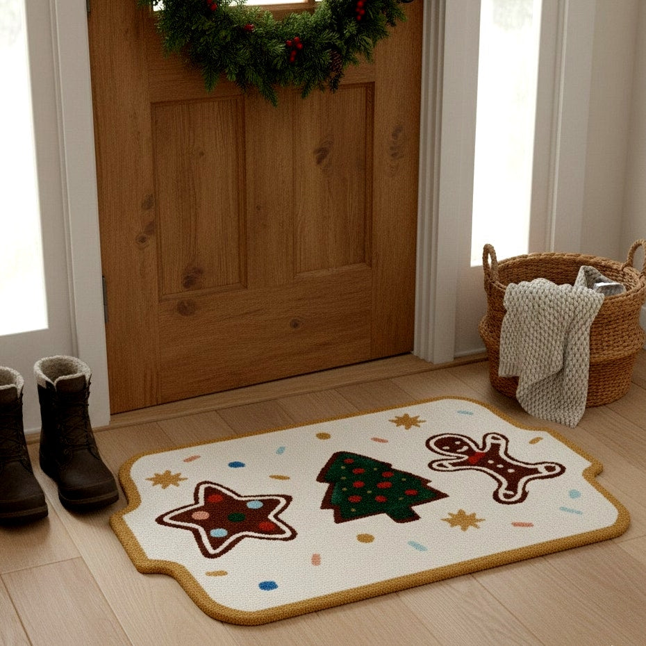 NWT Rifle Paper Co. × Loloi Holiday Gingerbread Hooked Accent Rug 2'x3'