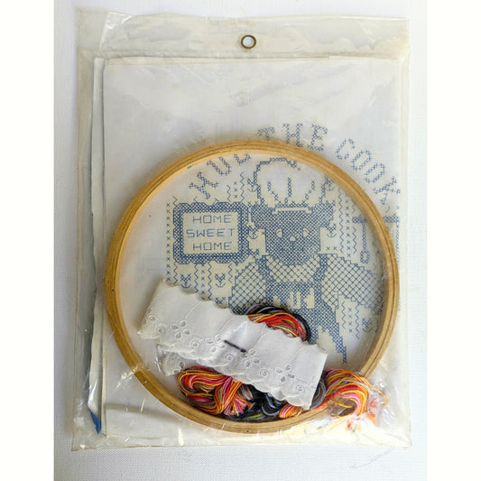1986 Sealed Colortex Cook Bear Cross Stitch Kit