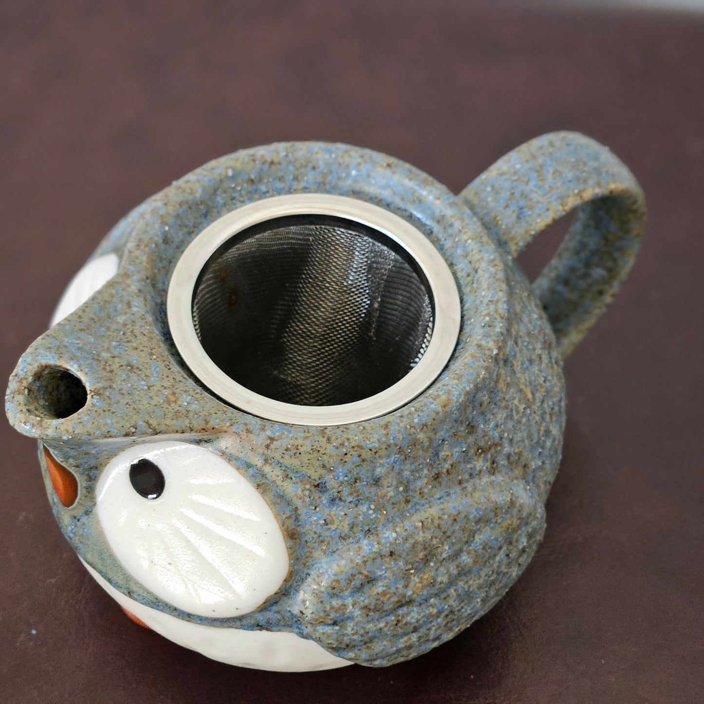 Vintage Owl Steeping Teapot Set with 2 Cups | 1970s Otagiri Japanese Stoneware