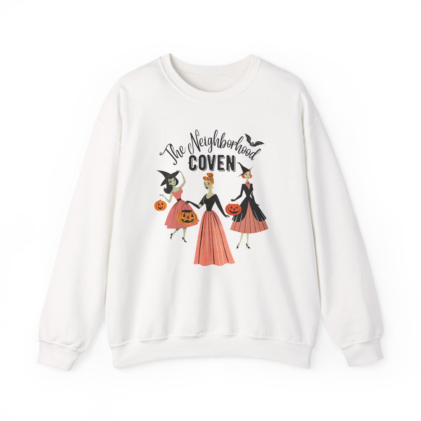The Neighborhood Coven Sweatshirt — Vintage Halloween Witch Crewneck