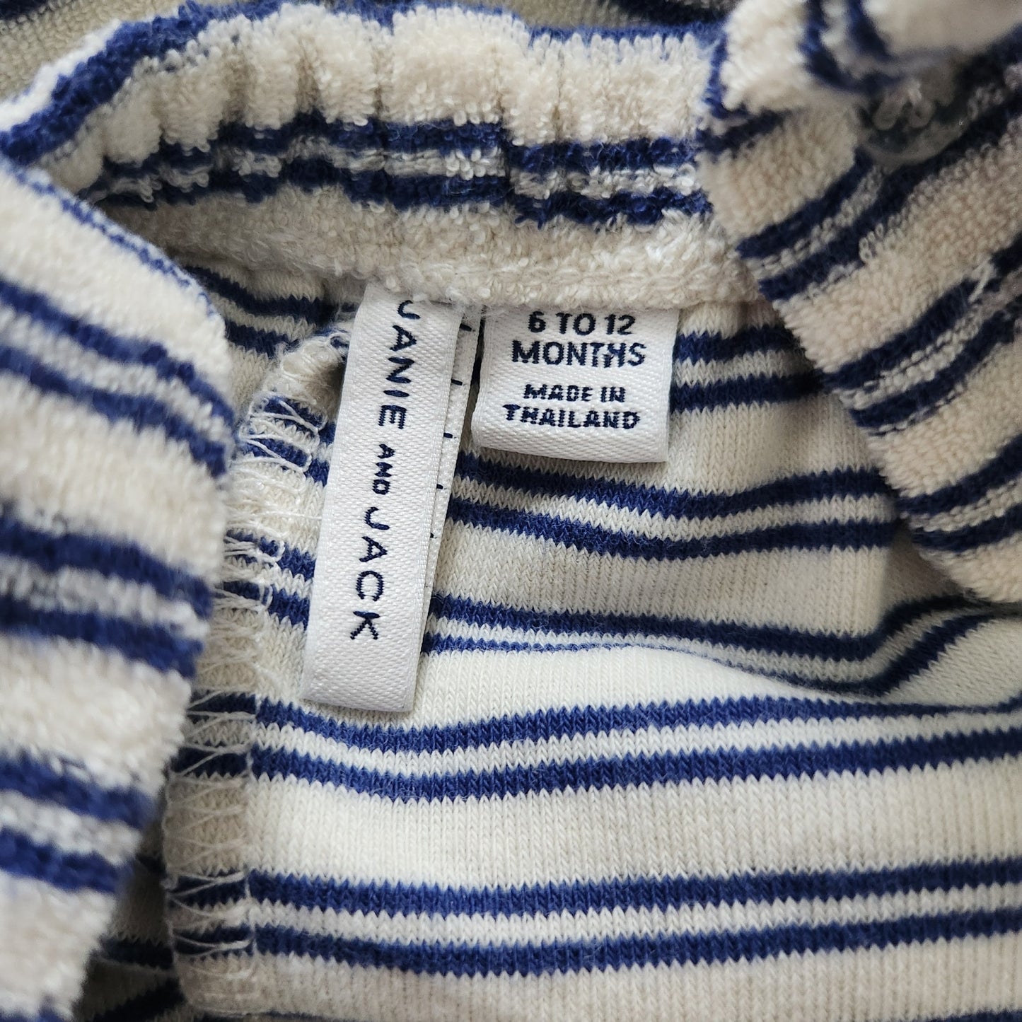 ⚓ Janie and Jack | Merchant Marine Striped Terry Romper | Baby 6-12M