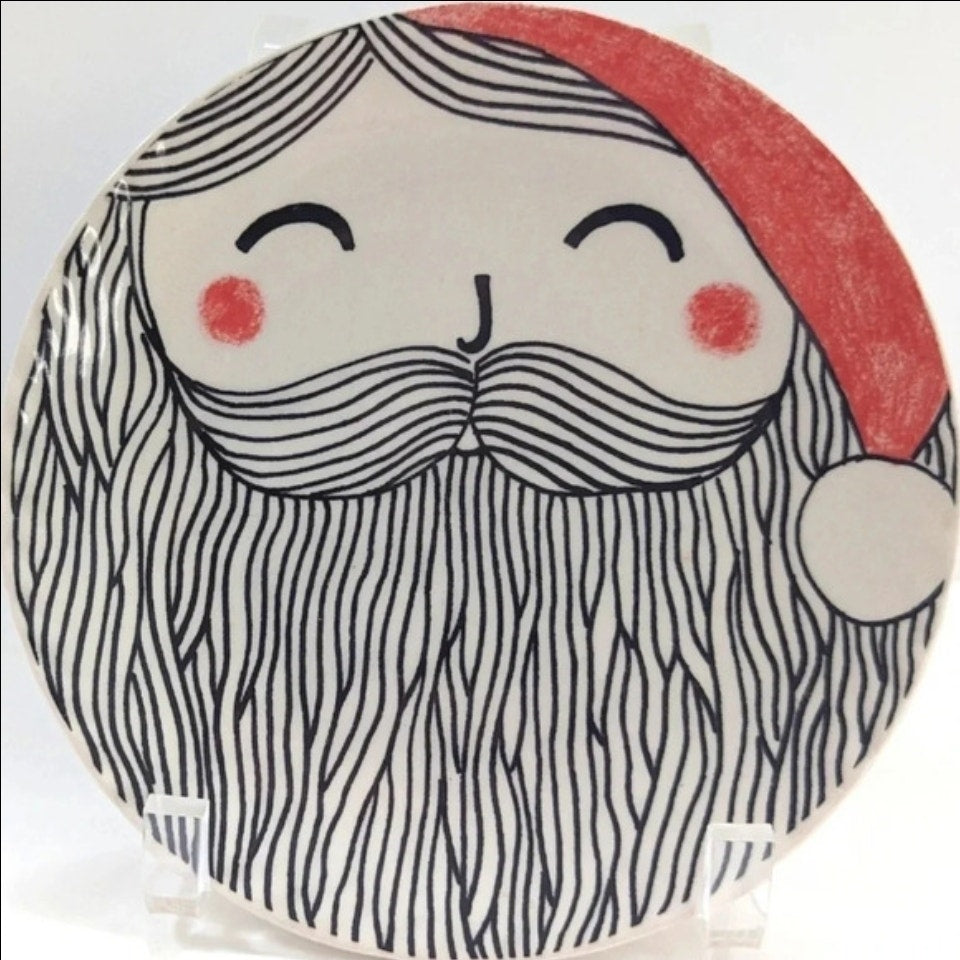 Anthropologie Santa Canape Plate by Kristina Saywell | Krafty K Design Ceramic