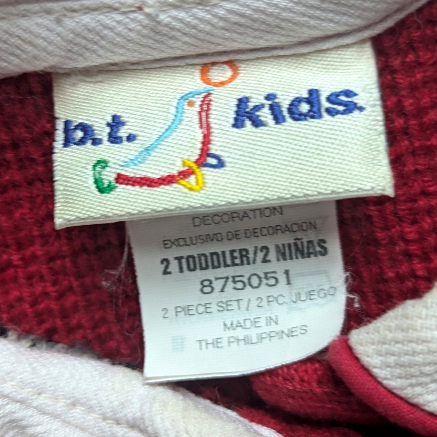 Vintage 1990s Toddler Girls Red Scottie Dog Sweater Cardigan B.T. Kids 2T