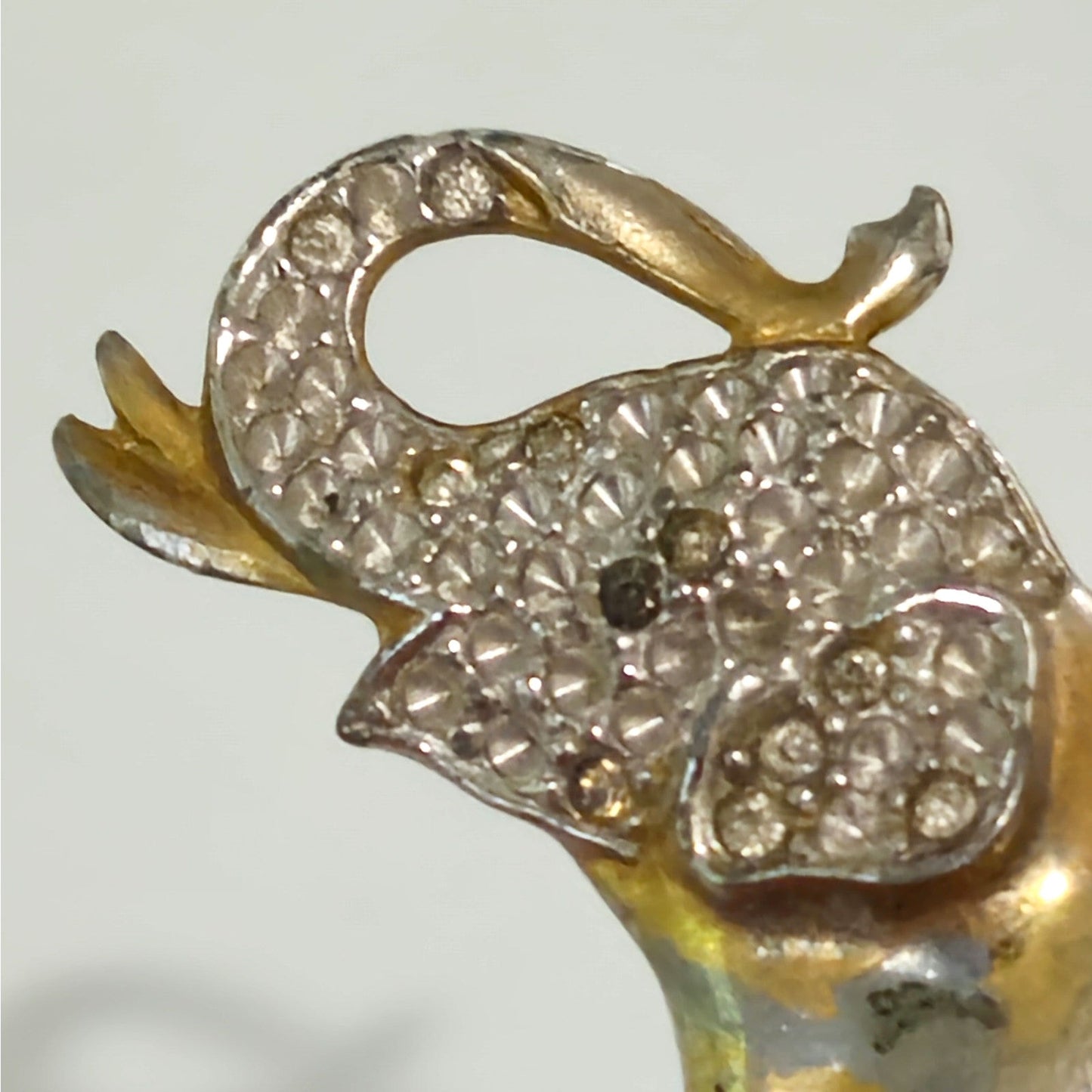 Mid-Century Gold Tone Elephant Brooch