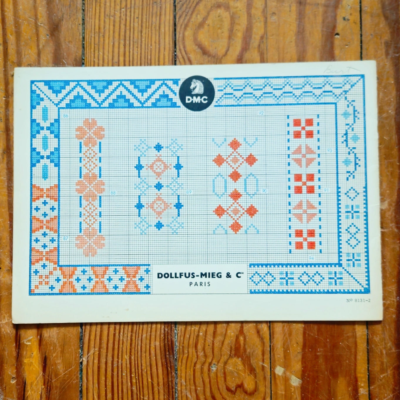 Vintage Scandinavian Cross Stitch Pattern Book | DMC Nordic Needlepoint