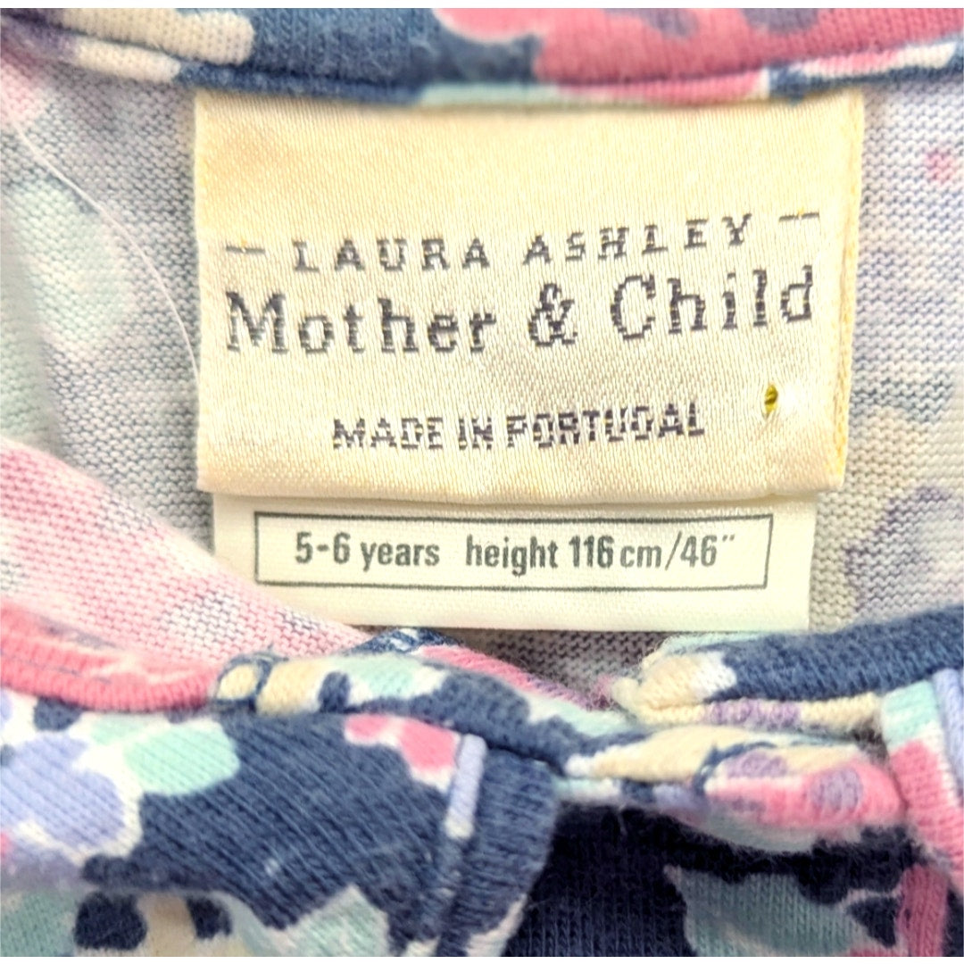 Vintage Laura Ashley Mother & Child Girls Floral Dress | 5-6 Y | 100% Cotton