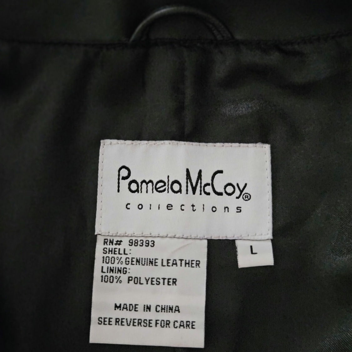 Y2K Pamela McCoy Leather Macramé Black Jacket | Women's L