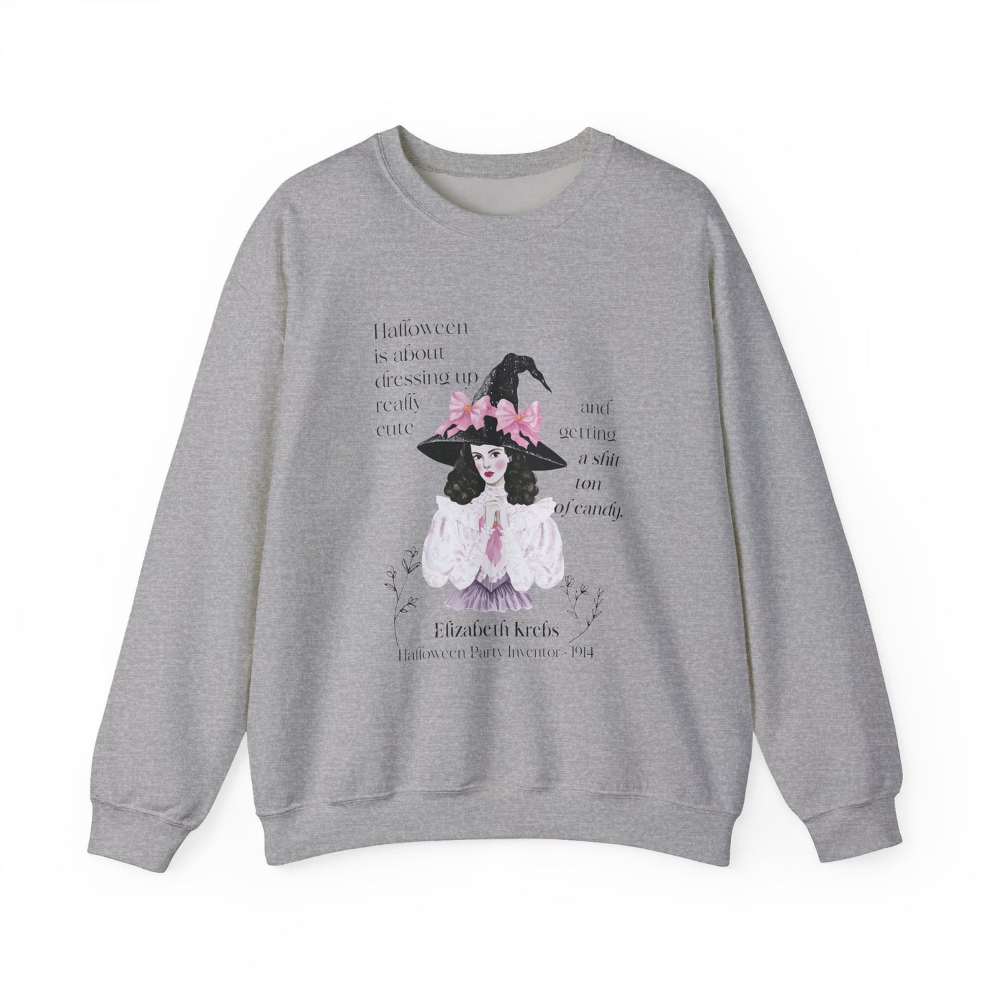 Elizabeth Krebs Halloween Witch Graphic Crewneck