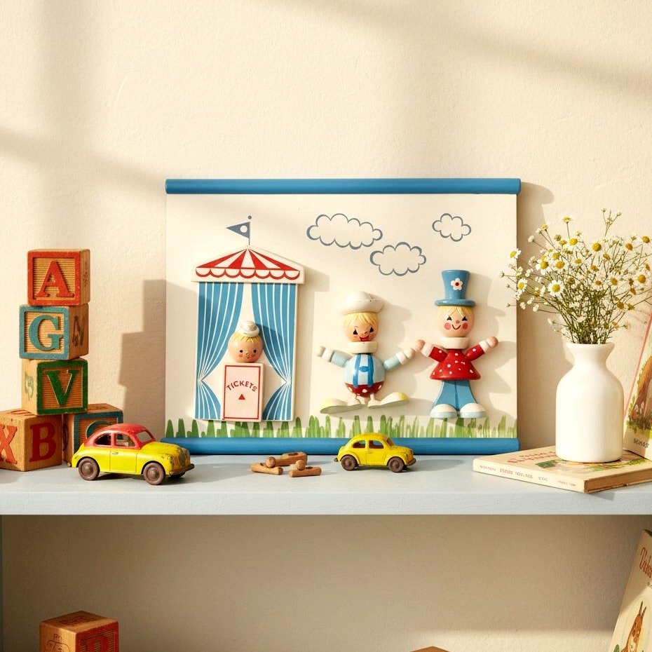 Mid-Century Circus Wall Art Nursery Decor