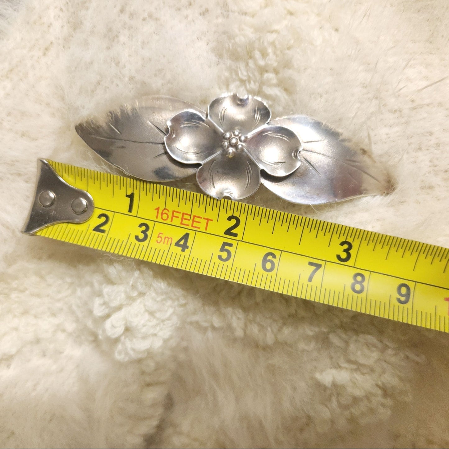 1940s Stuart Nye Sterling Silver Dogwood Brooch
