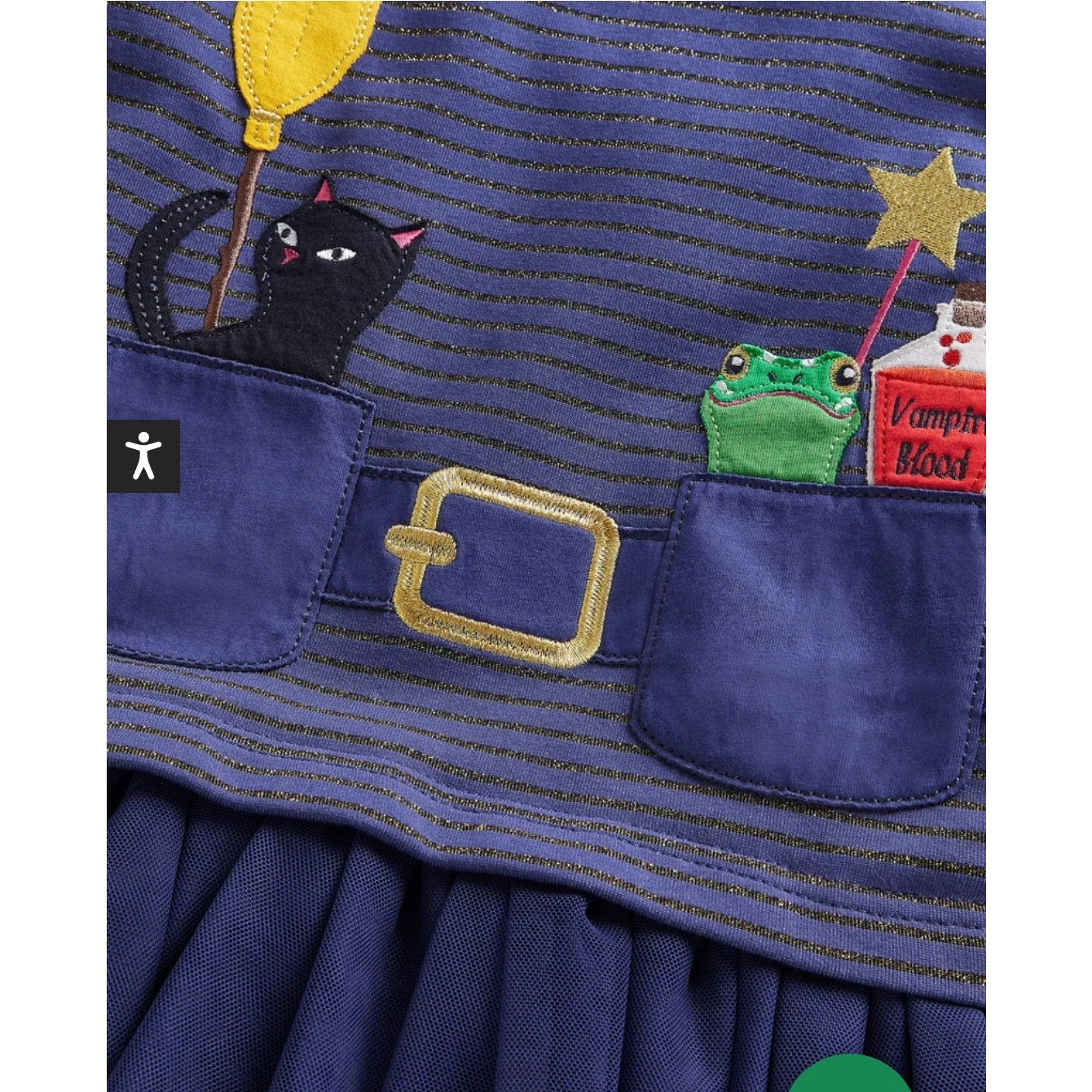 Mini Boden Halloween Witch Dress | Girls 7-8Y
