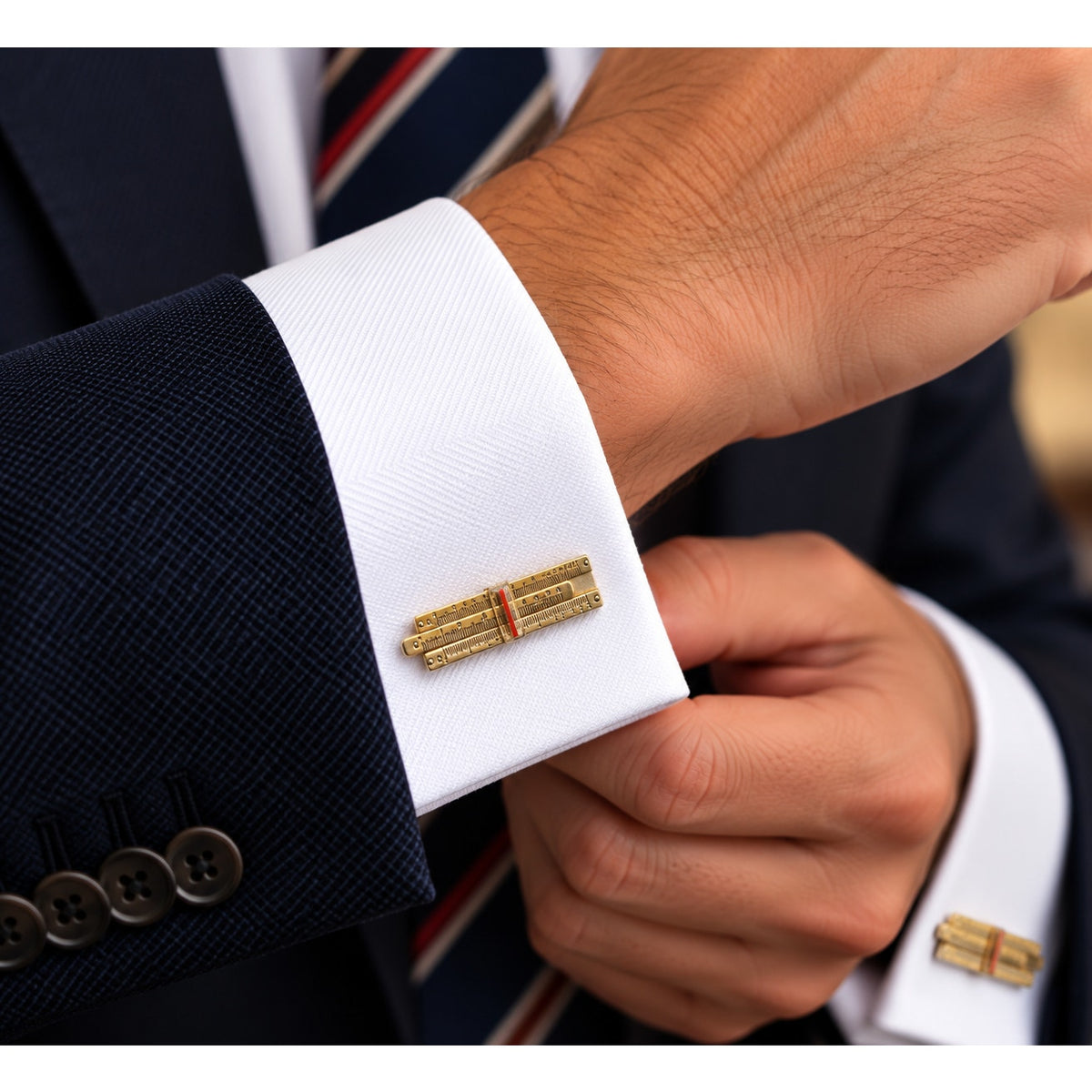 MCM Slide Rule Cufflinks