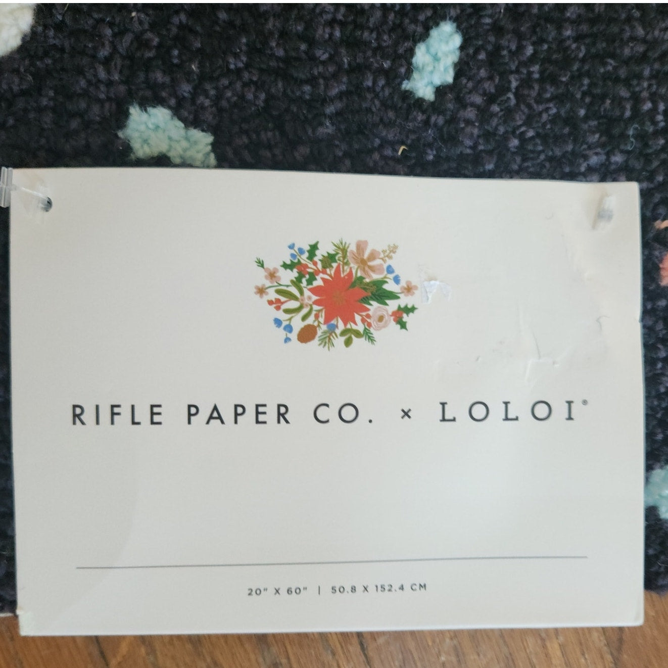 NWT Rifle Paper Co. x Loloi Holiday Truck Confetti Christmas Runner Rug 20"x60"