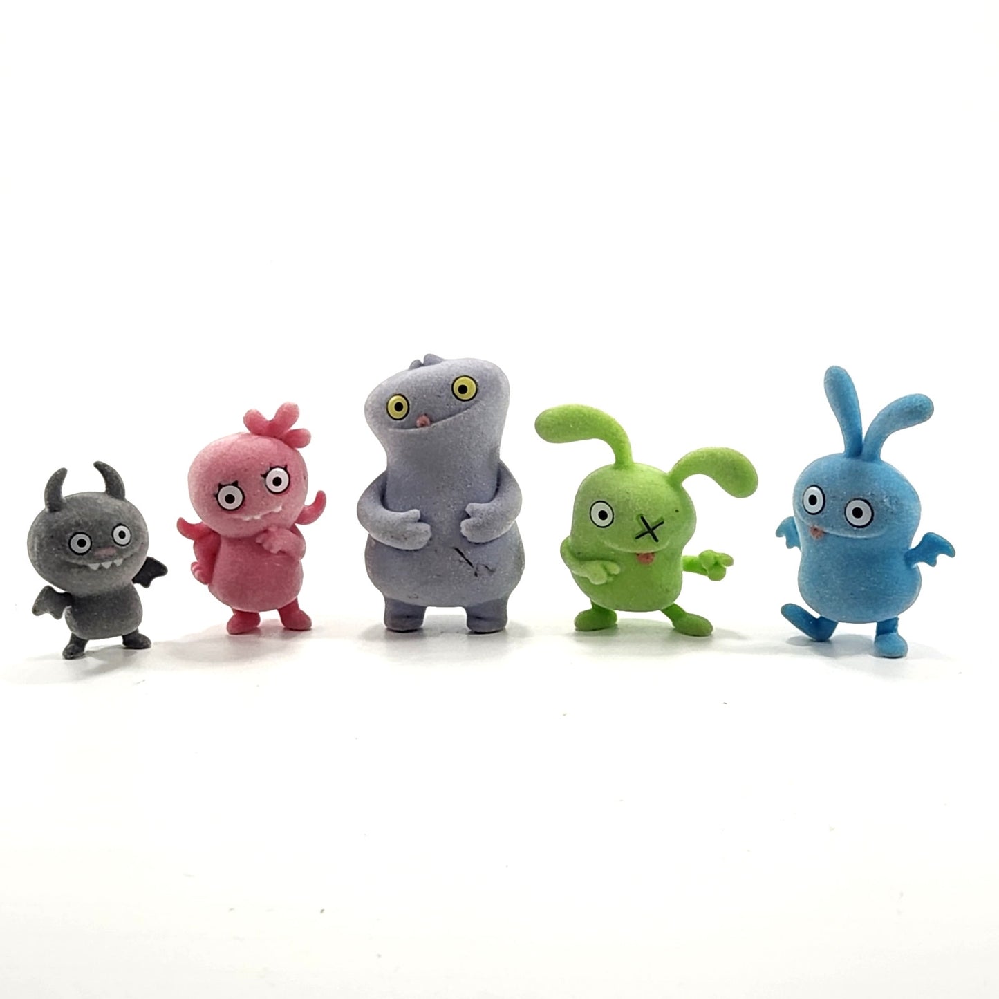 Uglydolls Mini Figures – Set of 5 Flocked Toys – Mixed Colors – Rare Characters