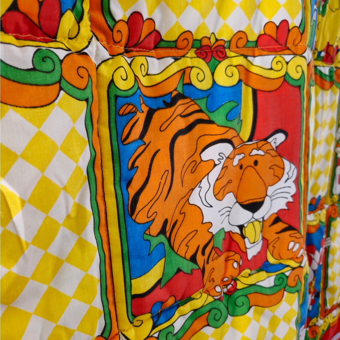 Vintage Ringling Bros Barnum & Bailey Baby Crib Blanket | 1970s Circus Nursery