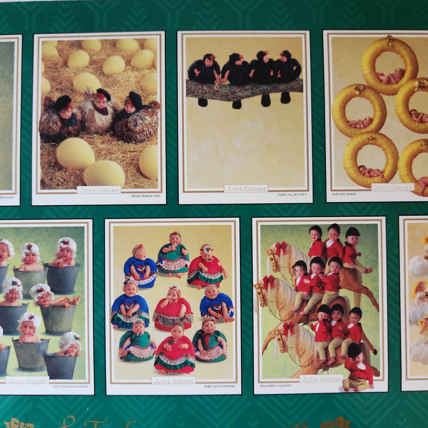 Vintage Anne Geddes Christmas Card Set | 24 1990s Twelve Days of Christmas