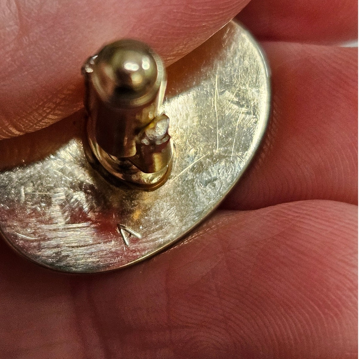 MCM Gold Tone Faux Pearl Cufflinks