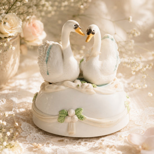 1990 San Francisco Music Box Co Swans Fur Elise