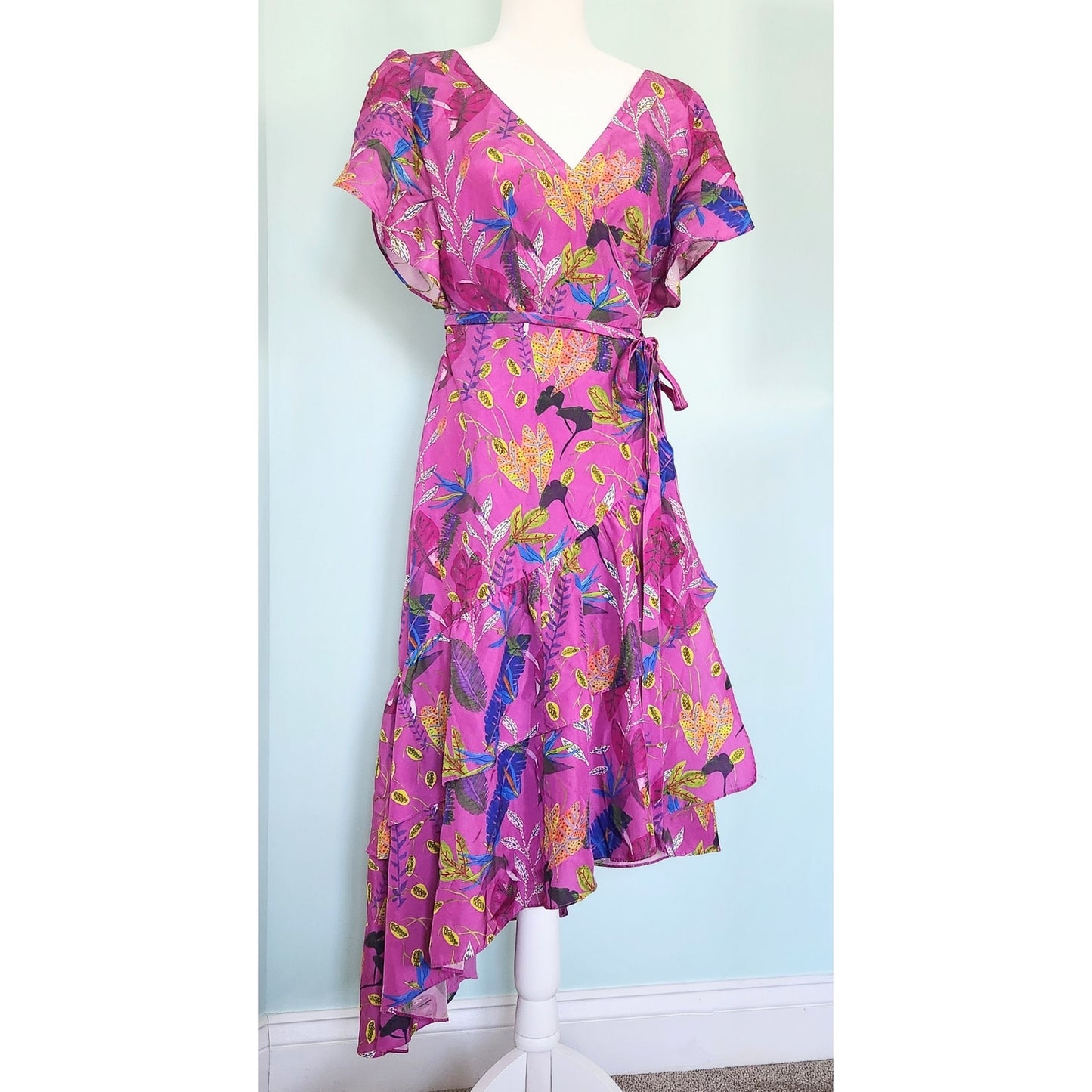 Tanya Taylor Silk Wrap Dress | Women's 8