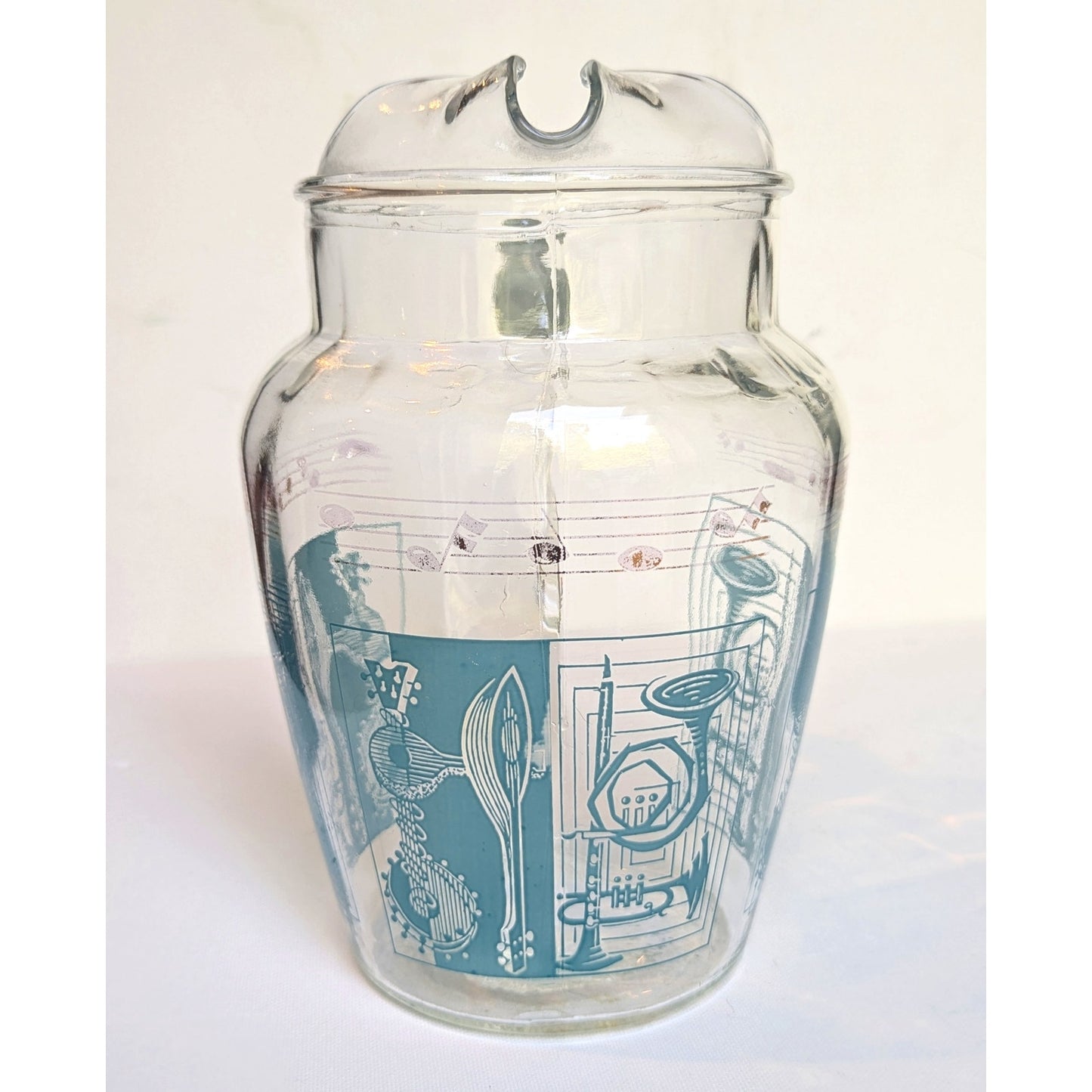 MCM Glass Musical Pitcher