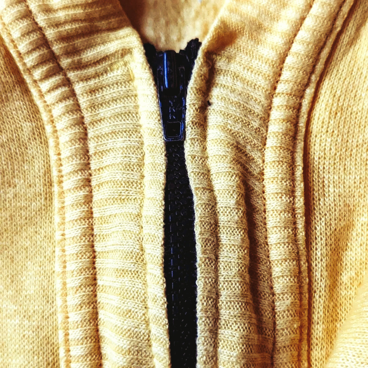 Vintage Carter’s Kids Yellow & White Striped I 🖤 U Zip Cardigan | Size 4T