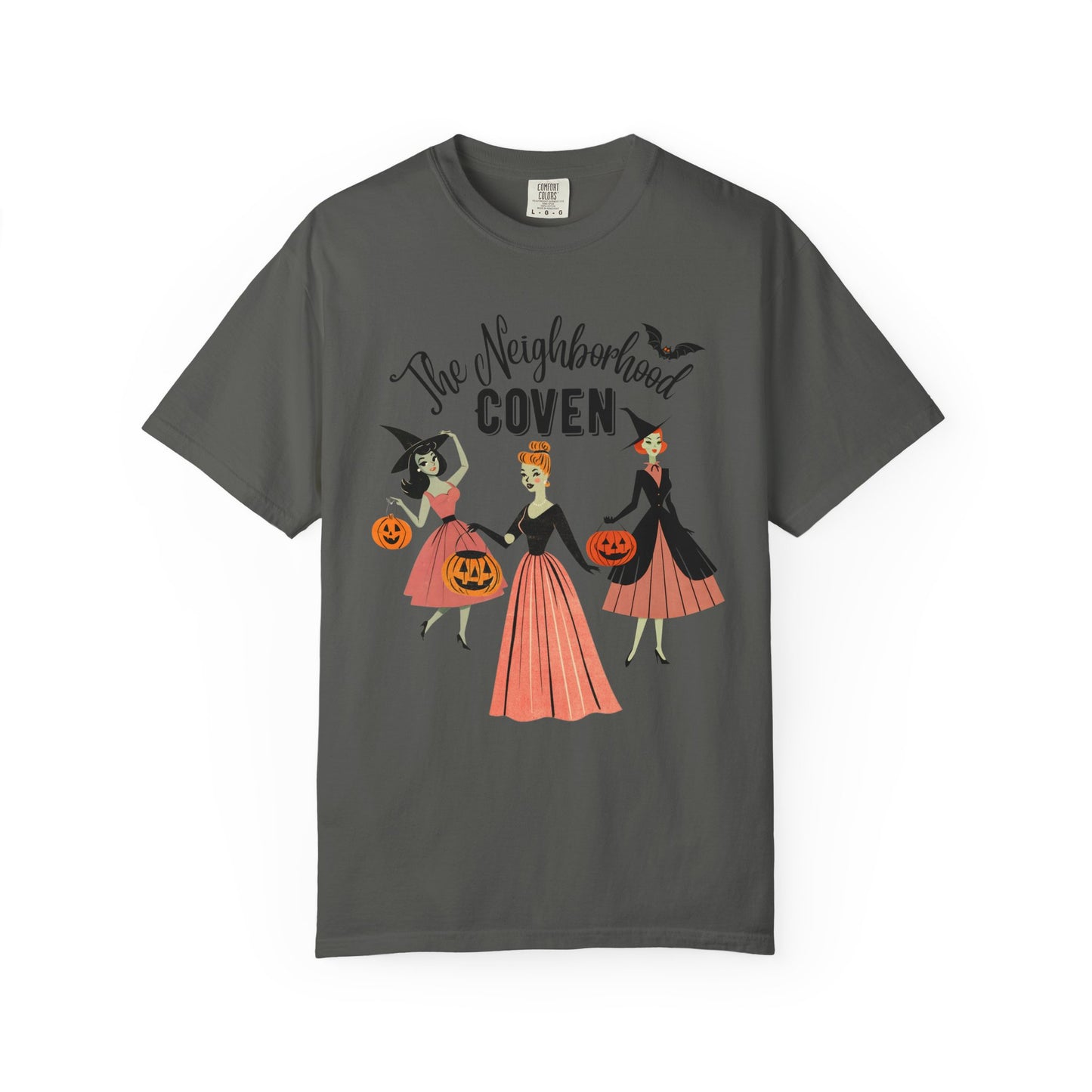 Halloween T-Shirt — The Neighborhood Coven Vintage Witch Trio Graphic