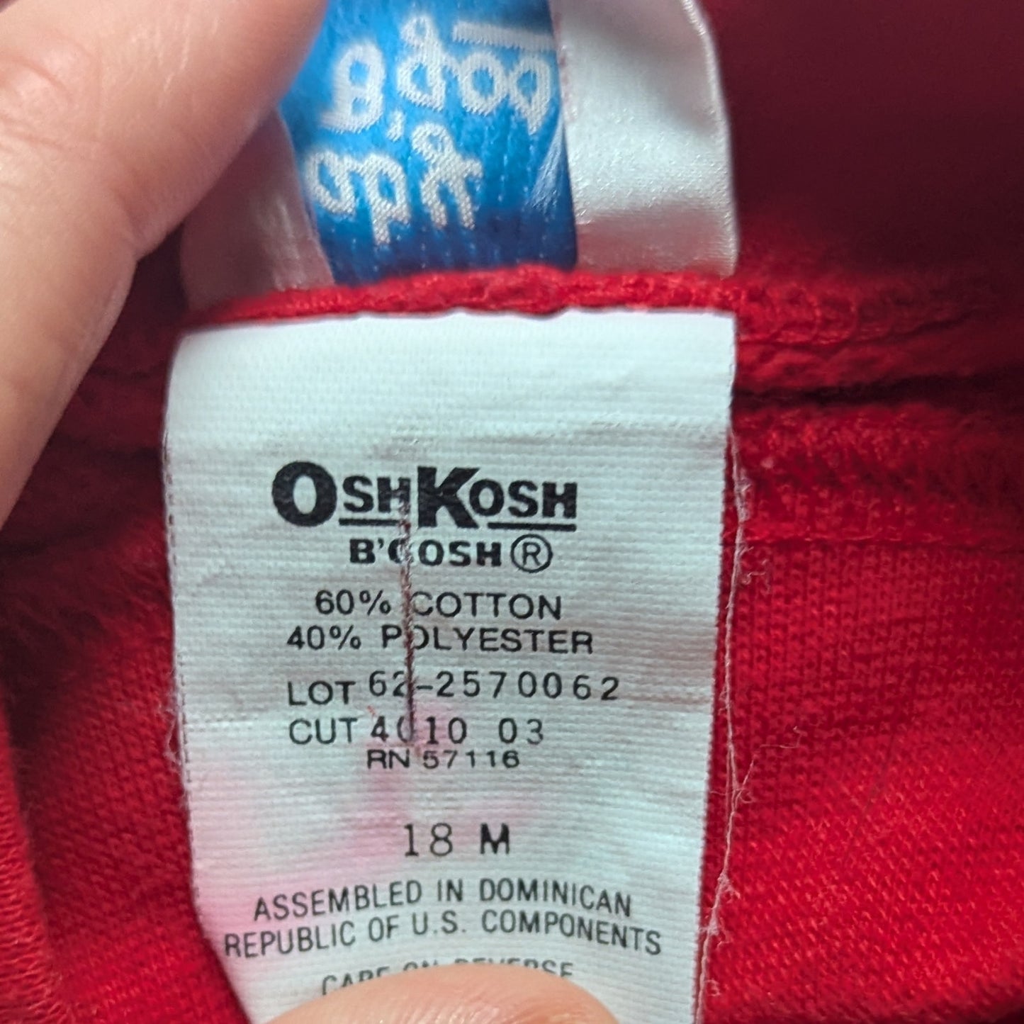 Vintage 1990s Baby OshKosh B’Gosh Scotties & Bows Red Sweatshirt | Toddler 18M