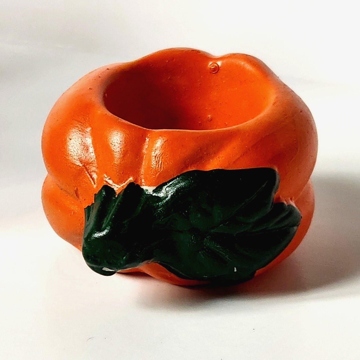 Vintage Hand Painted Porcelain Pumpkin Napkin Rings Set of 4 World Bazaars