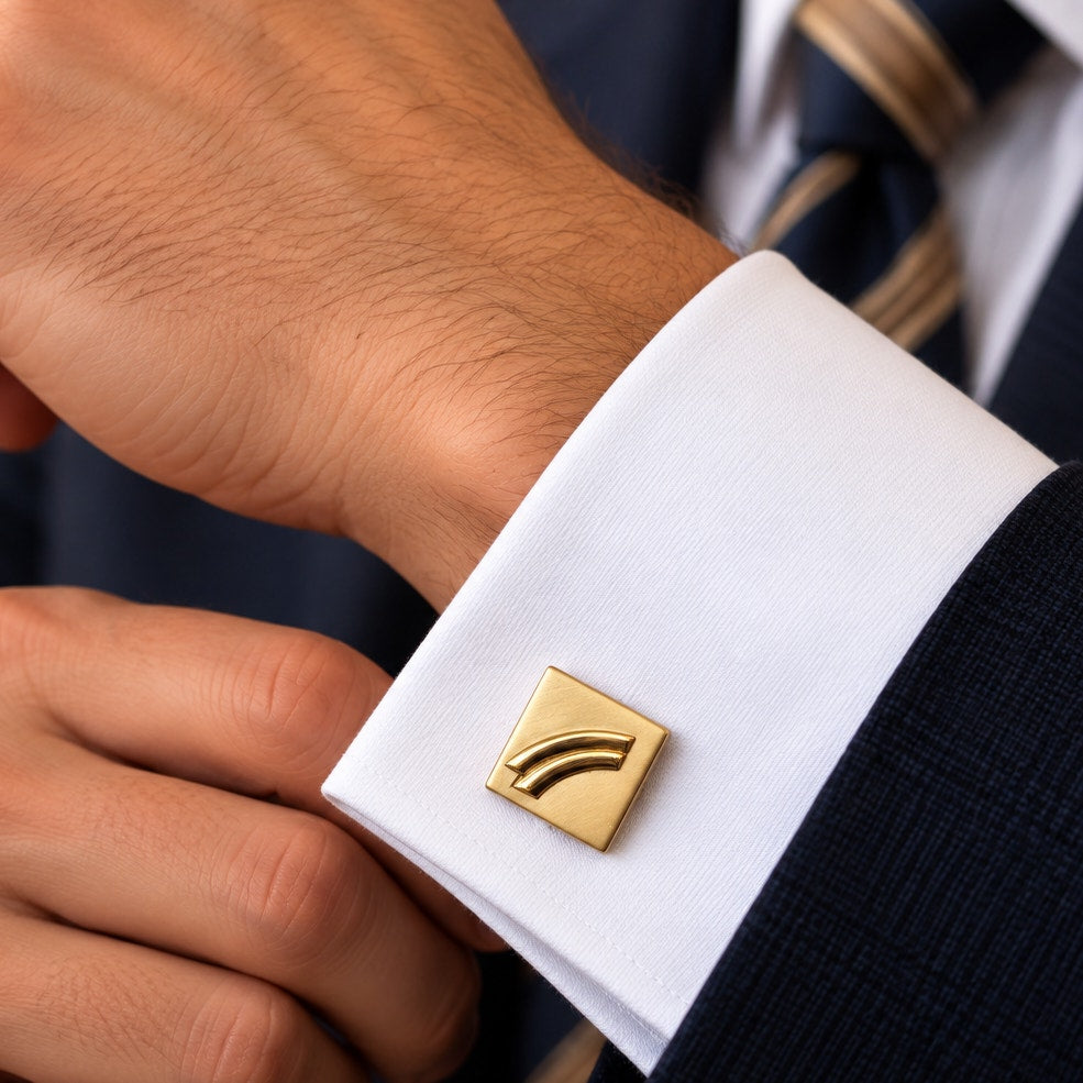 MCM Swank Gold Tone Cufflinks
