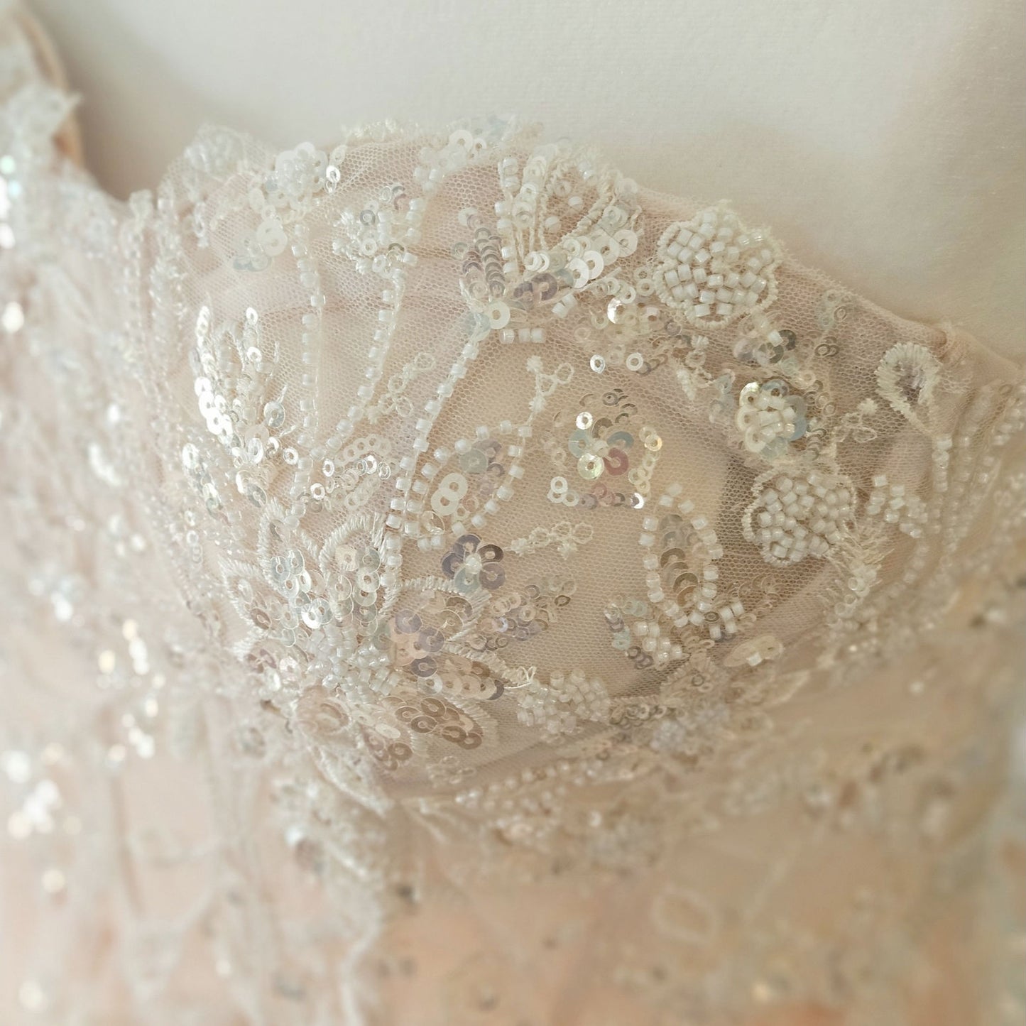NWT Mac Duggal Pink Beaded Sequin Ruffle Tulle Ball Gown Dress Size 8 $998
