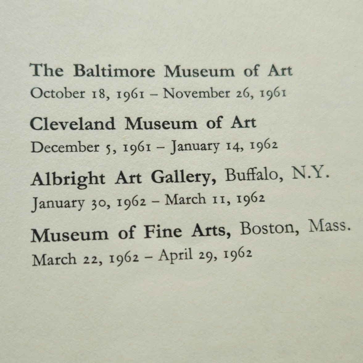 Vintage 1960s Vincent van Gogh Exhibit Book | Baltimore Cleveland Buffalo Boston