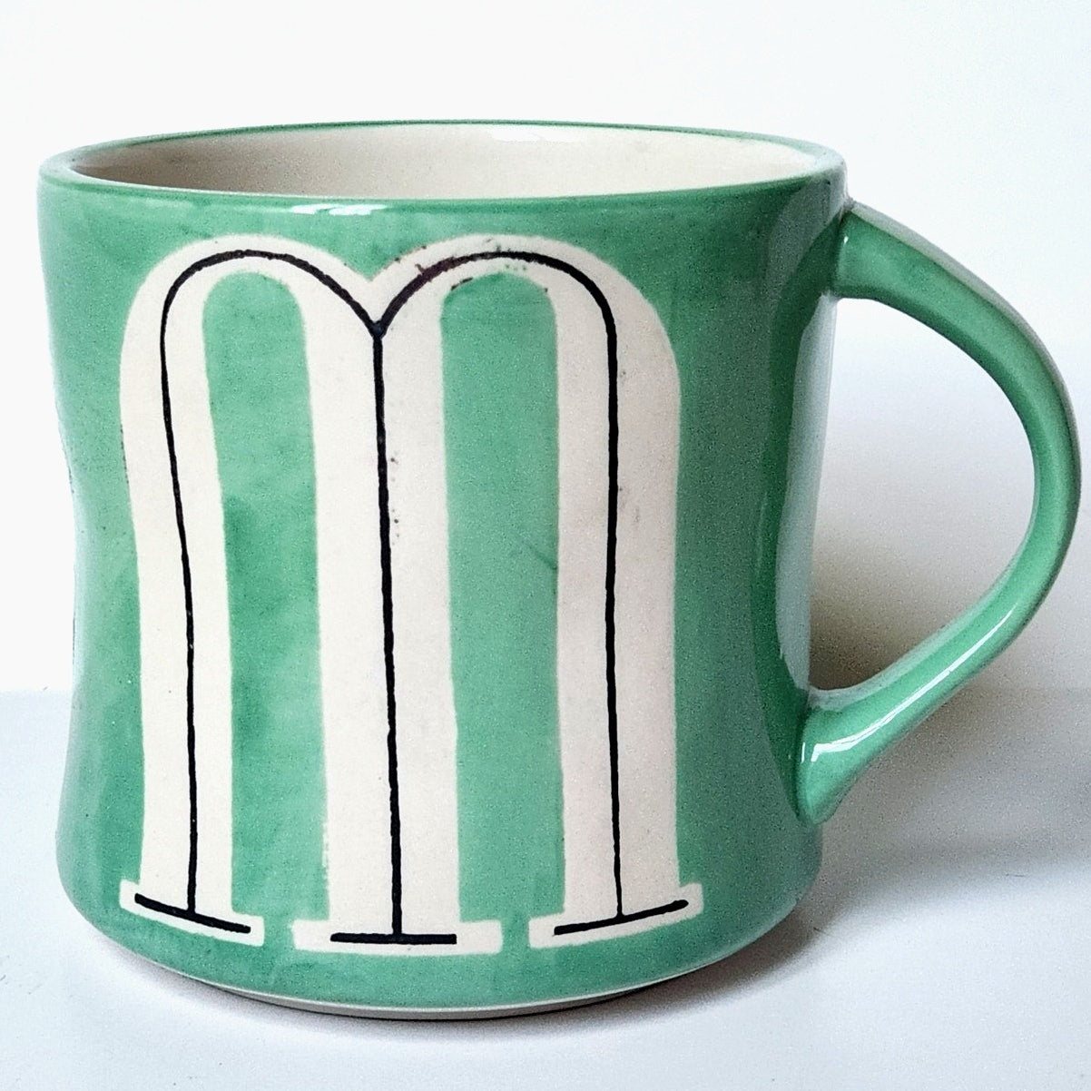 Anthropologie Colorway Mia Hand-Painted Monogram Mug – Choose Your Letter “K” or “M”