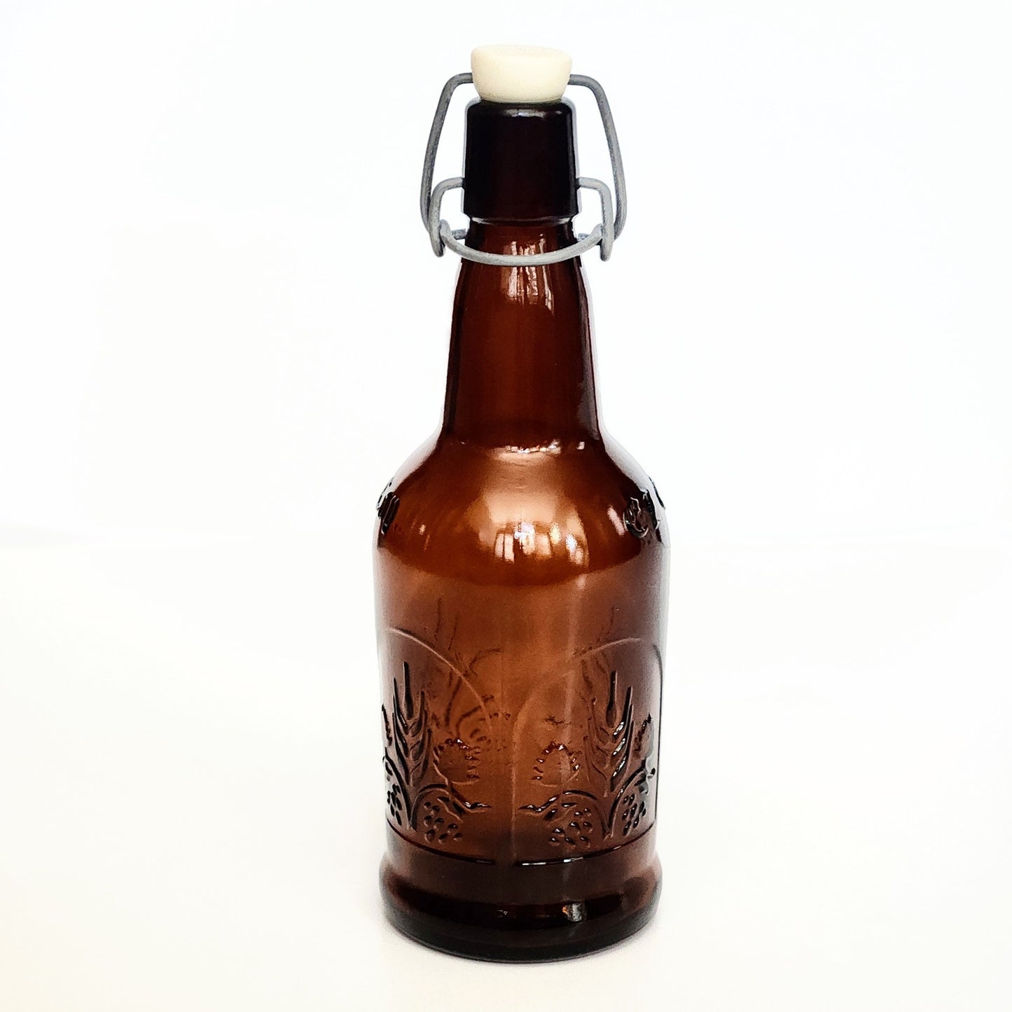 Vintage 1970s Dr. JM McGillicudy’s Sarsaparilla Root Beer Cream Soda Bottle | Amber Brown EZ Cap Swing Top Glass | Farmhouse Barware Home Collectible