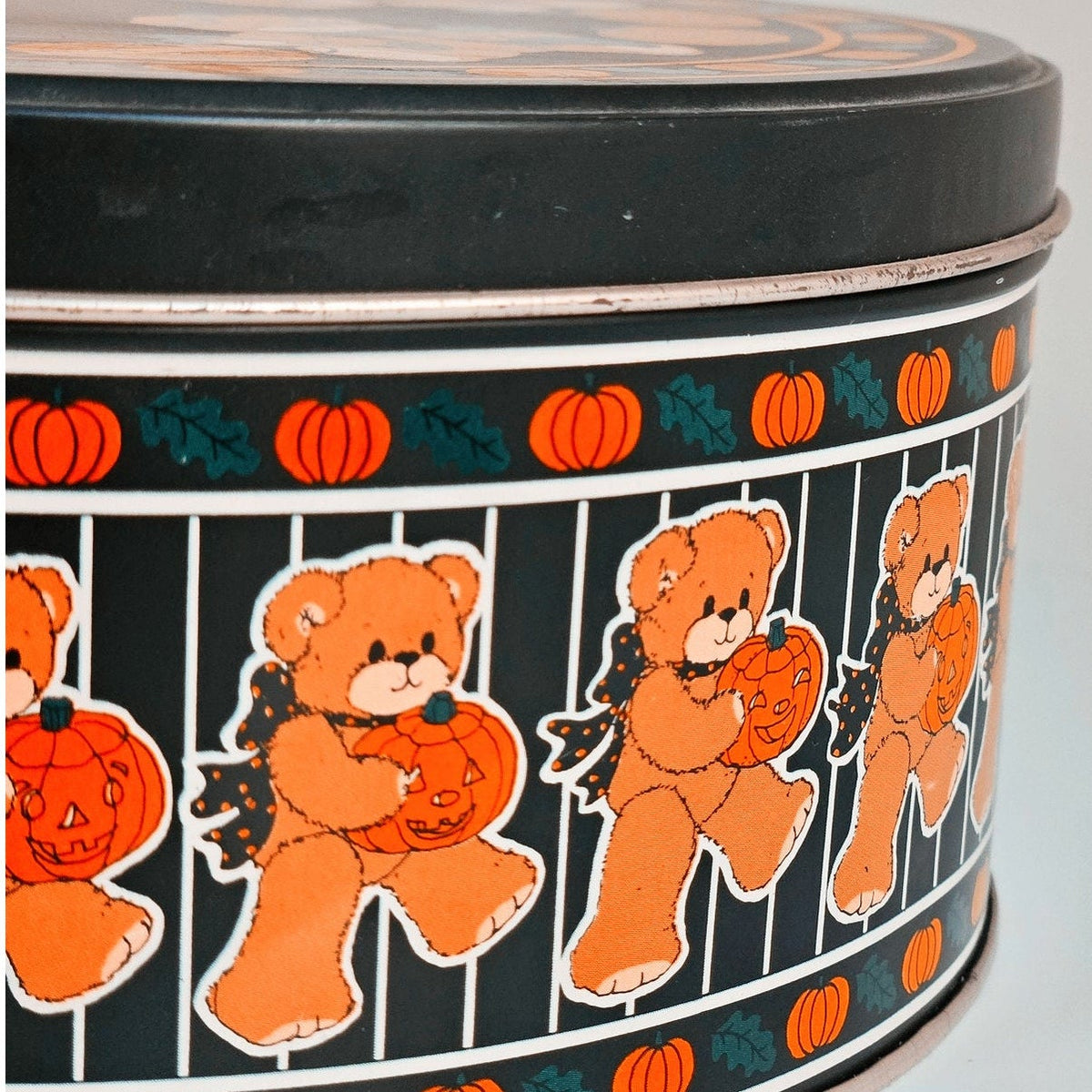 1980s Enesco Halloween Teddy Bear Nesting Tins