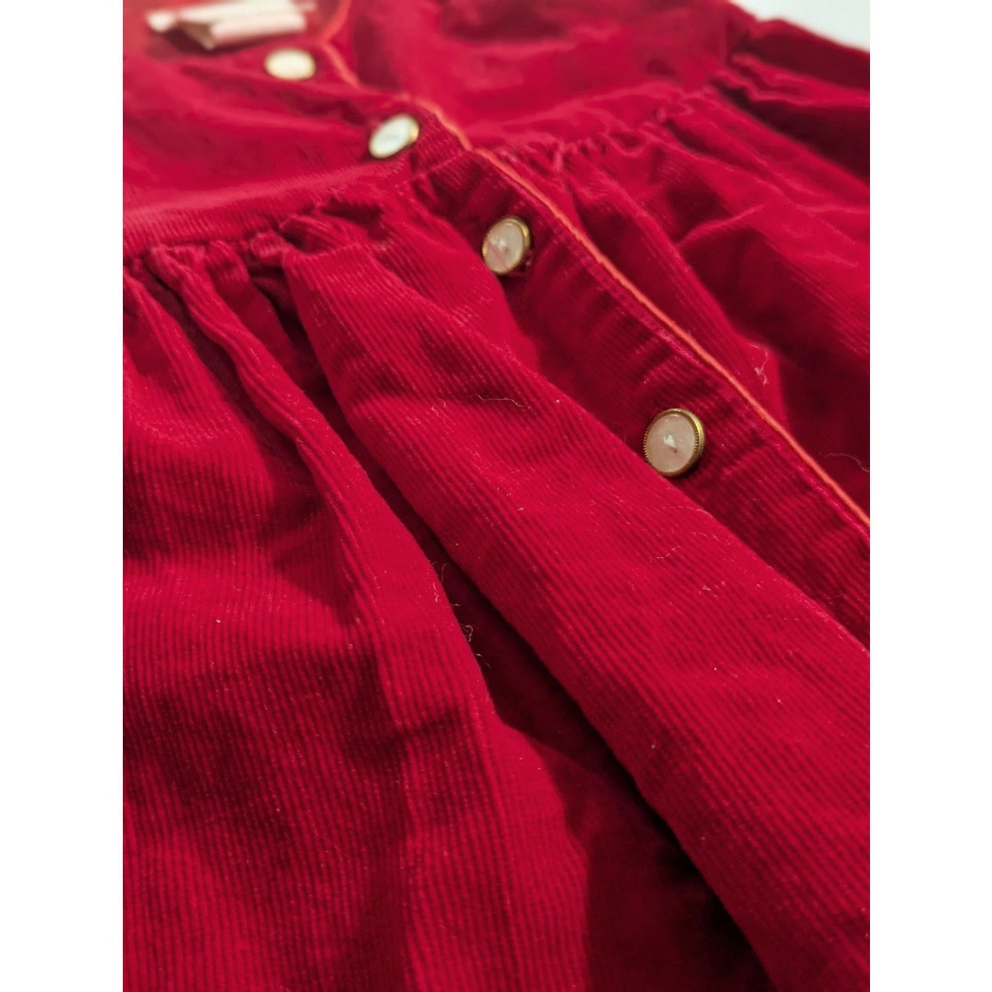 1990s Storybook Heirlooms Red Corduroy Jumper | Girls 5