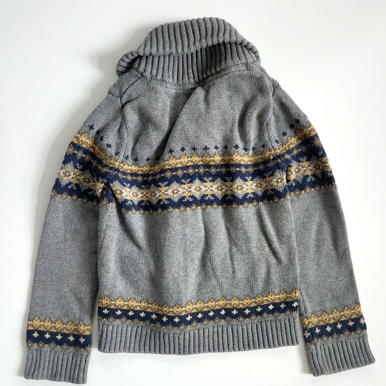 Fair Isle Shawl Collar Cardigan – 2T – 100% Cotton