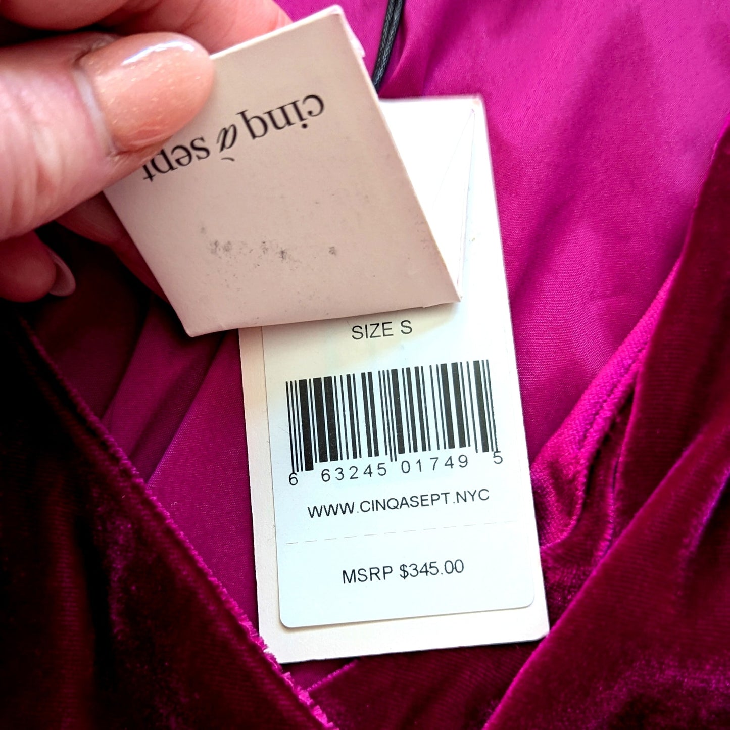 NWT Cinq à Sept Silk Velvet Blouse | Women's S
