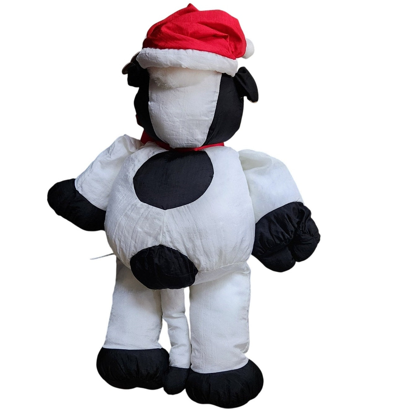 Vintage Carlton Cards Heartwarmers Holiday Cow Stuffed Animal | 1990s Christmas
