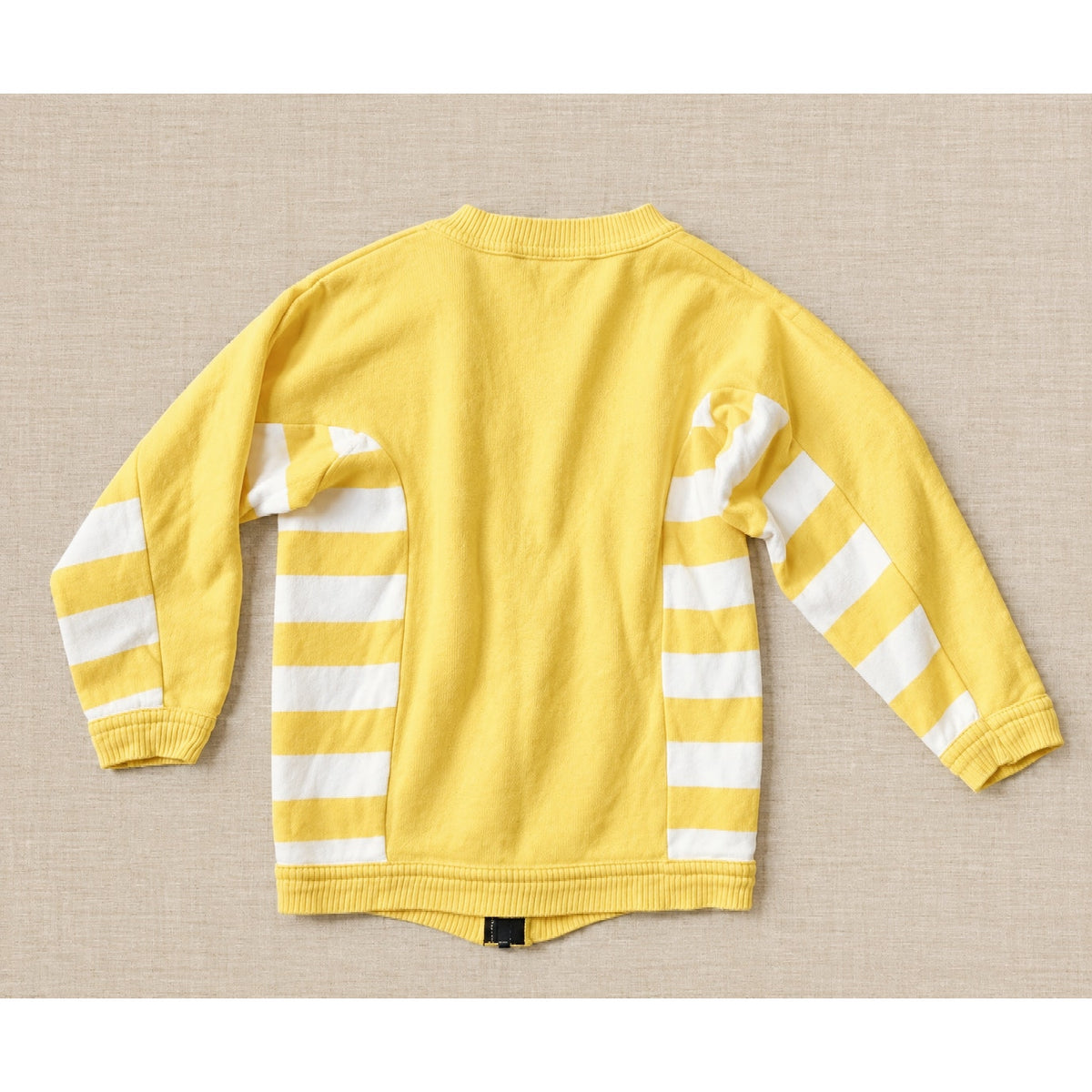 Vintage Carter’s Kids Yellow & White Striped I 🖤 U Zip Cardigan | Size 4T