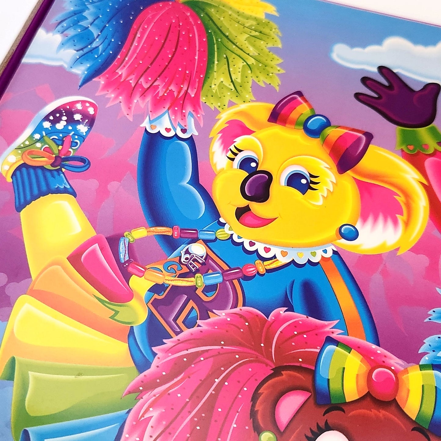RARE Vintage Lisa Frank Cheer Bears | Unused 1990s Cheerleader Tri-Fold Binder