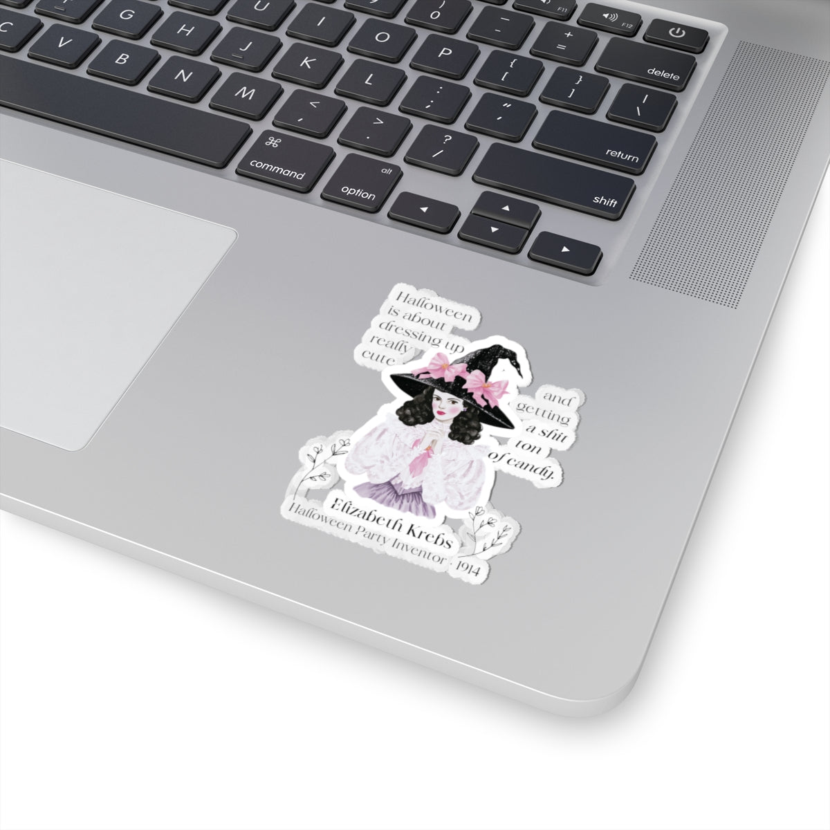 Elizabeth Krebs Halloween Witch Kiss-Cut Sticker