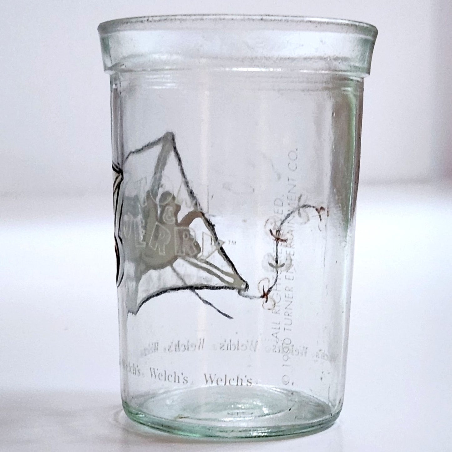 Vintage 1990 Welch’s Jelly Glass – Tom & Jerry Kids Cartoon Collectible – Retro Cup