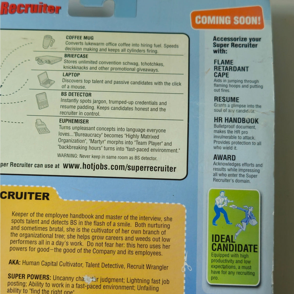 NIB Vintage Yahoo! HotJobs Super Recruiter Action Figure | Y2K 2005 HR Promo