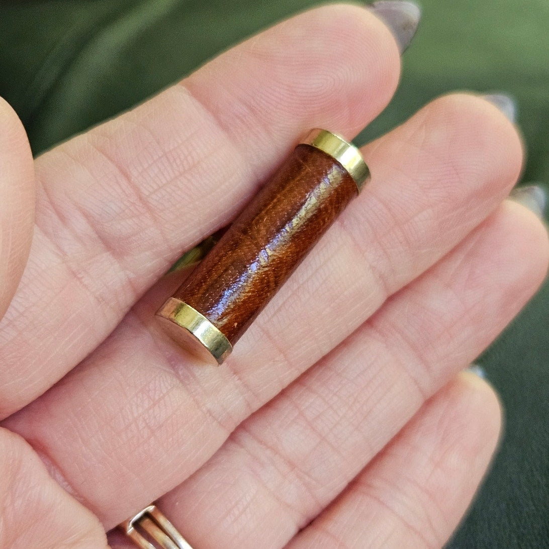 MCM Swank Brown Leather Cufflinks