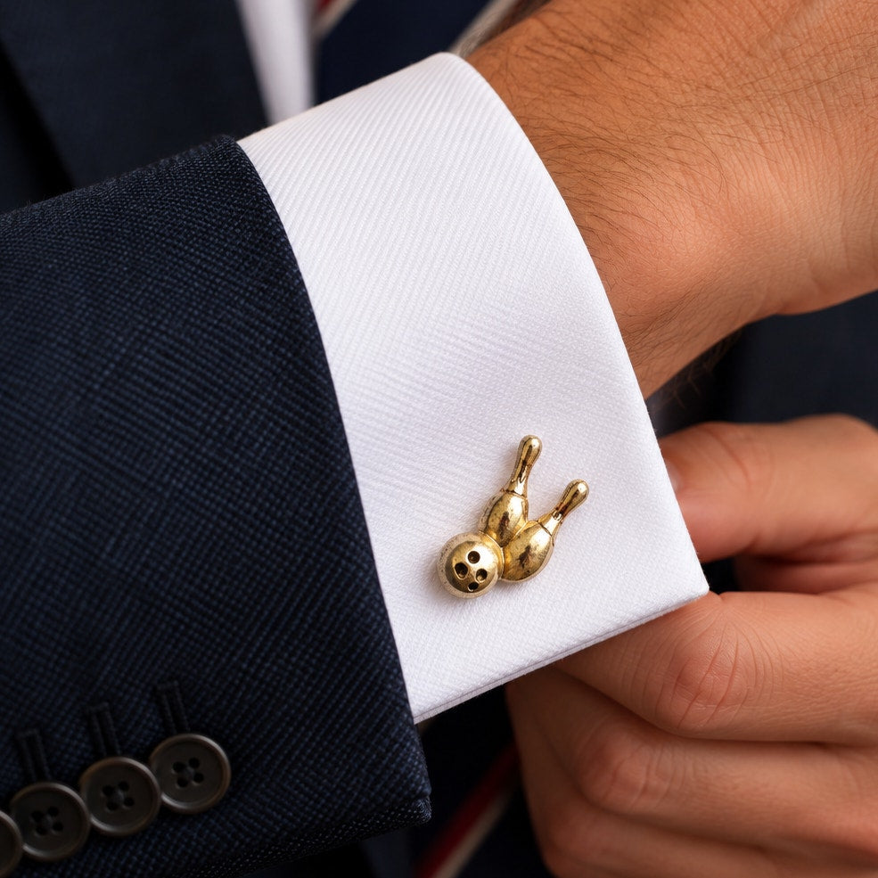 MCM Gold Bowling Cufflinks